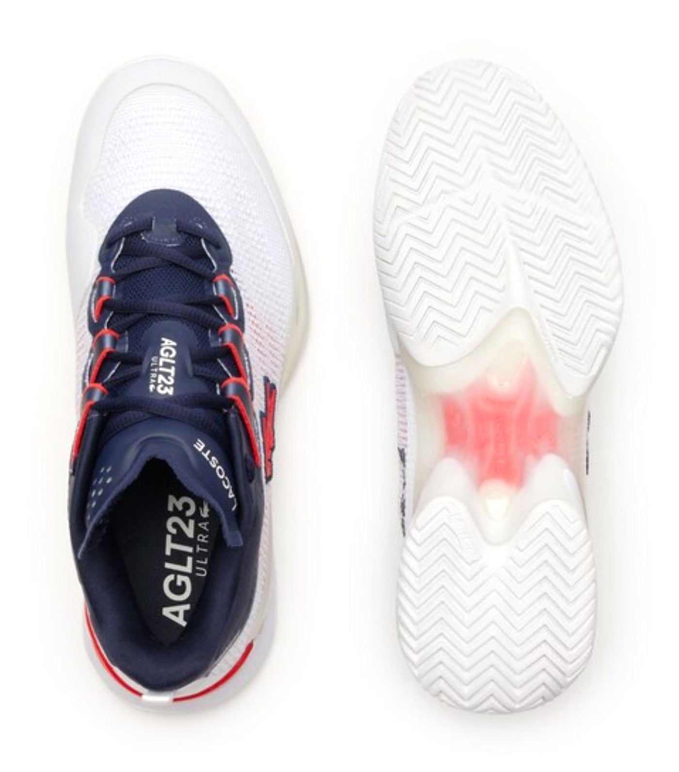 Men's AG-LT23 Ultra Textile Tennis Shoes White/Navy/Red
