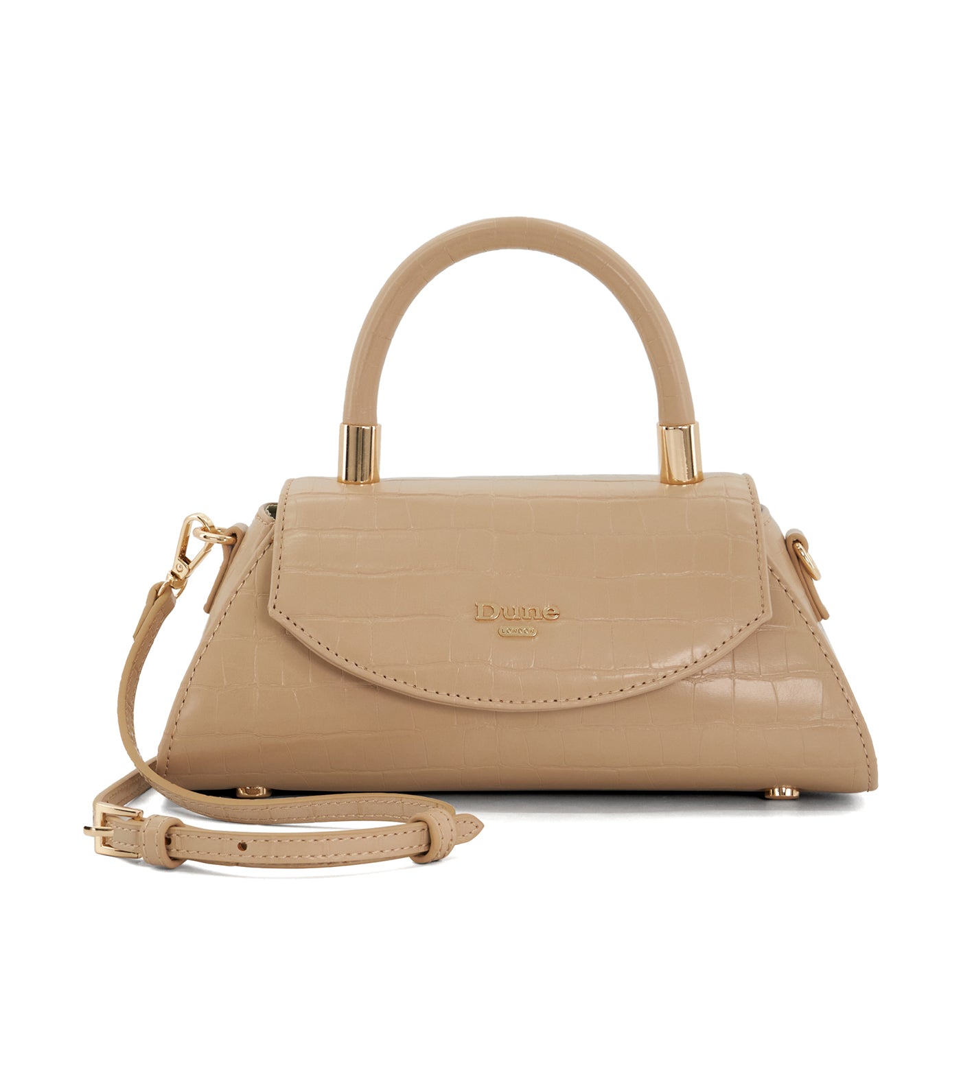 Dune London Bini Mini Grab Bag Nude Croc Synthetic Rustan s