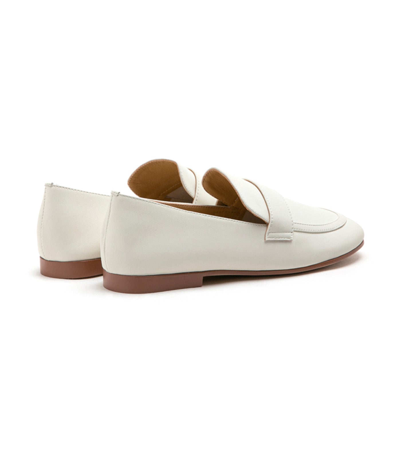Enola Casual Leather Loafers Beige
