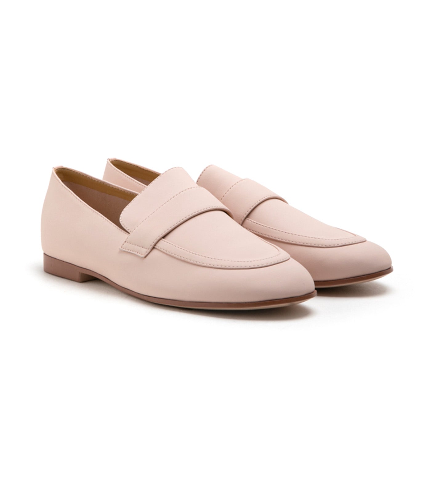 Enola Casual Leather Loafers Pink
