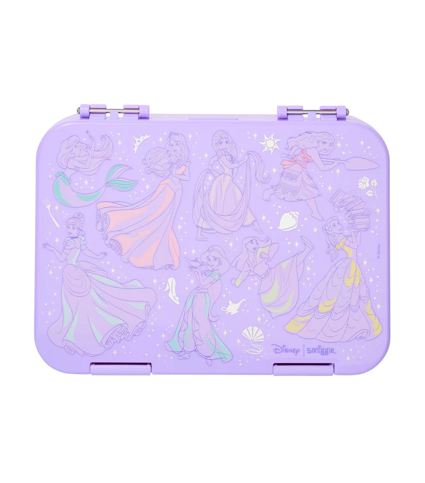 Disney Princess Happy Medium Bento Lunchbox Lilac