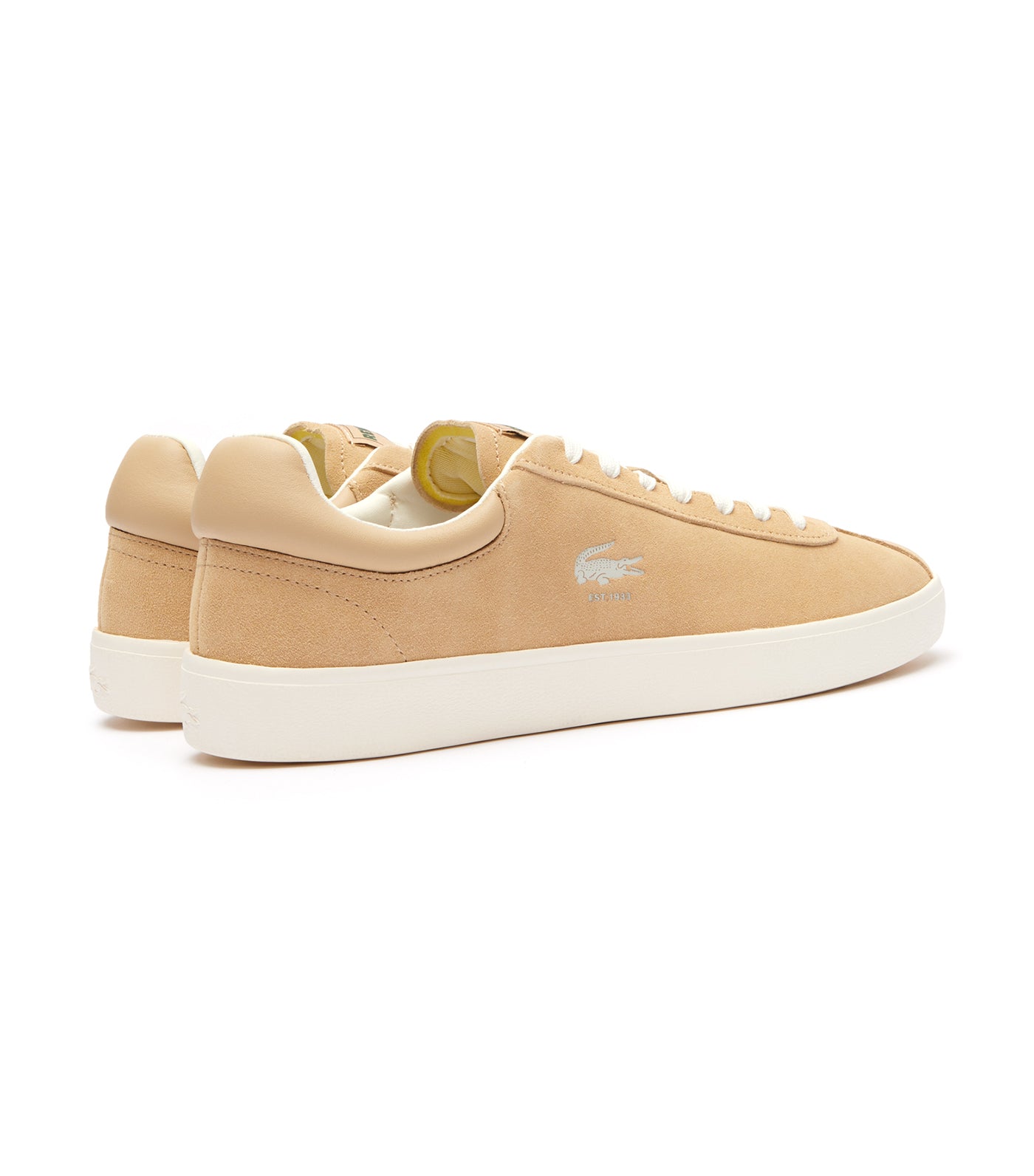 Men's Baseshot Tonal Leather Trainers Light Brown/Off White