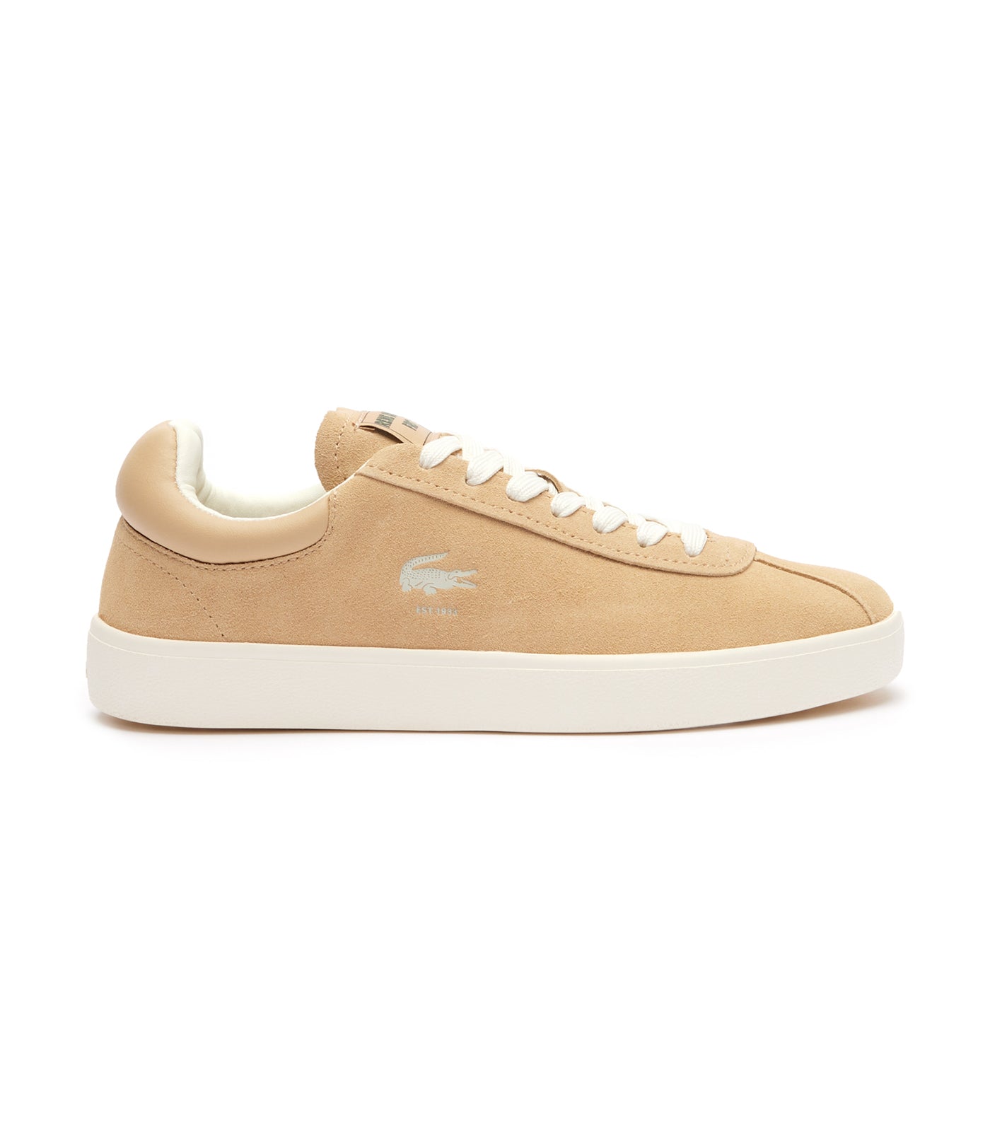 Women's Baseshot Tonal Leather Trainers Light Brown/Off White