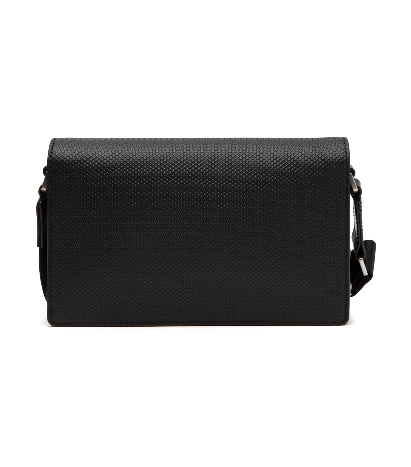 Unisex Chantaco Calfskin Leather Flap Bag Noir