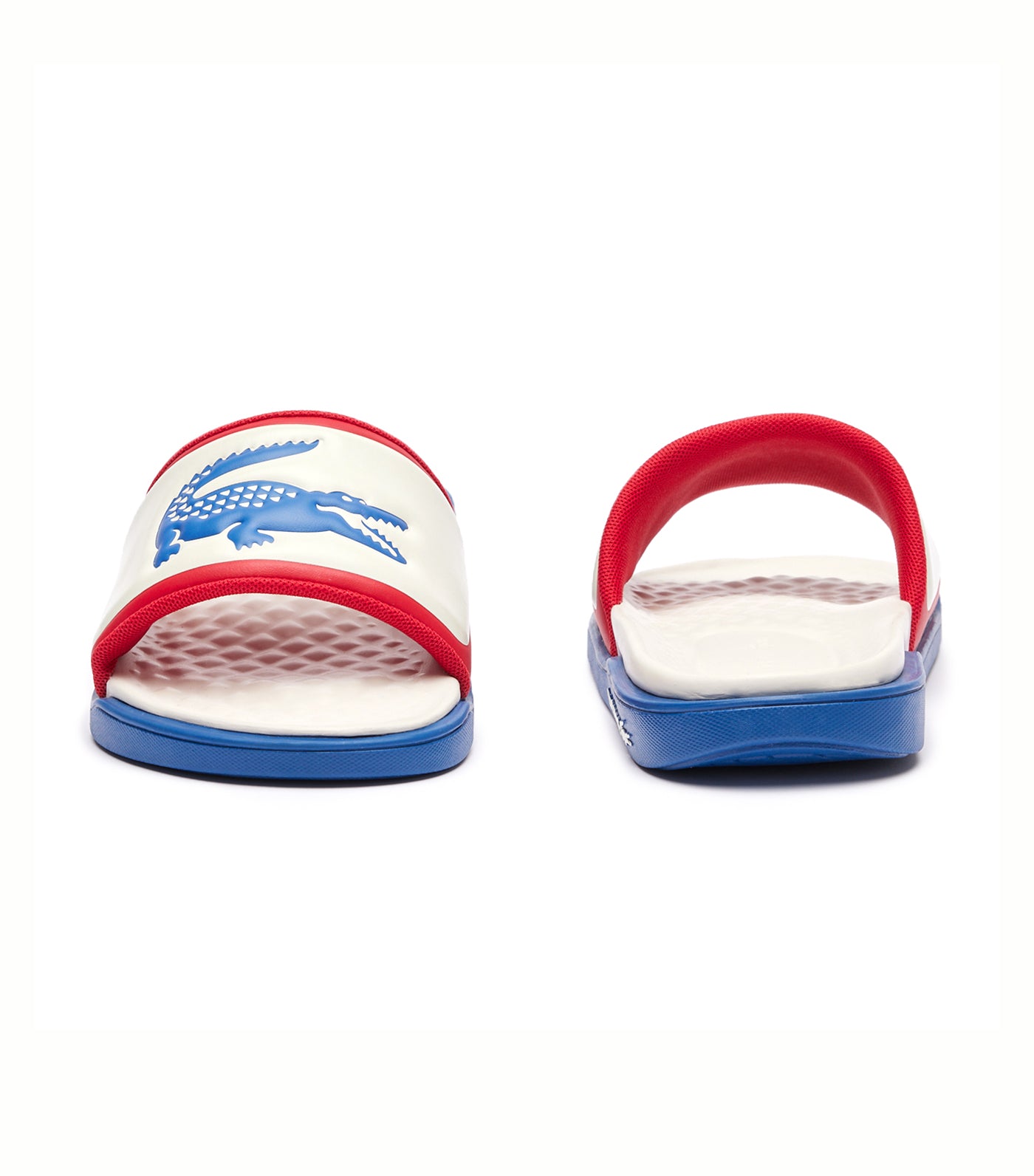 Women's Serve Slide Dual Off White/Blue/Red