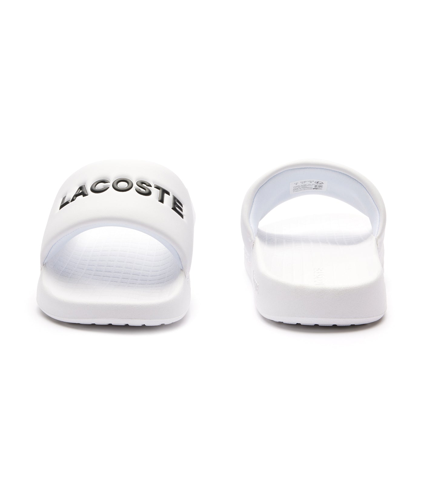 Lacoste Women s Serve Slide 1.0 Fabric White Black Rustan s