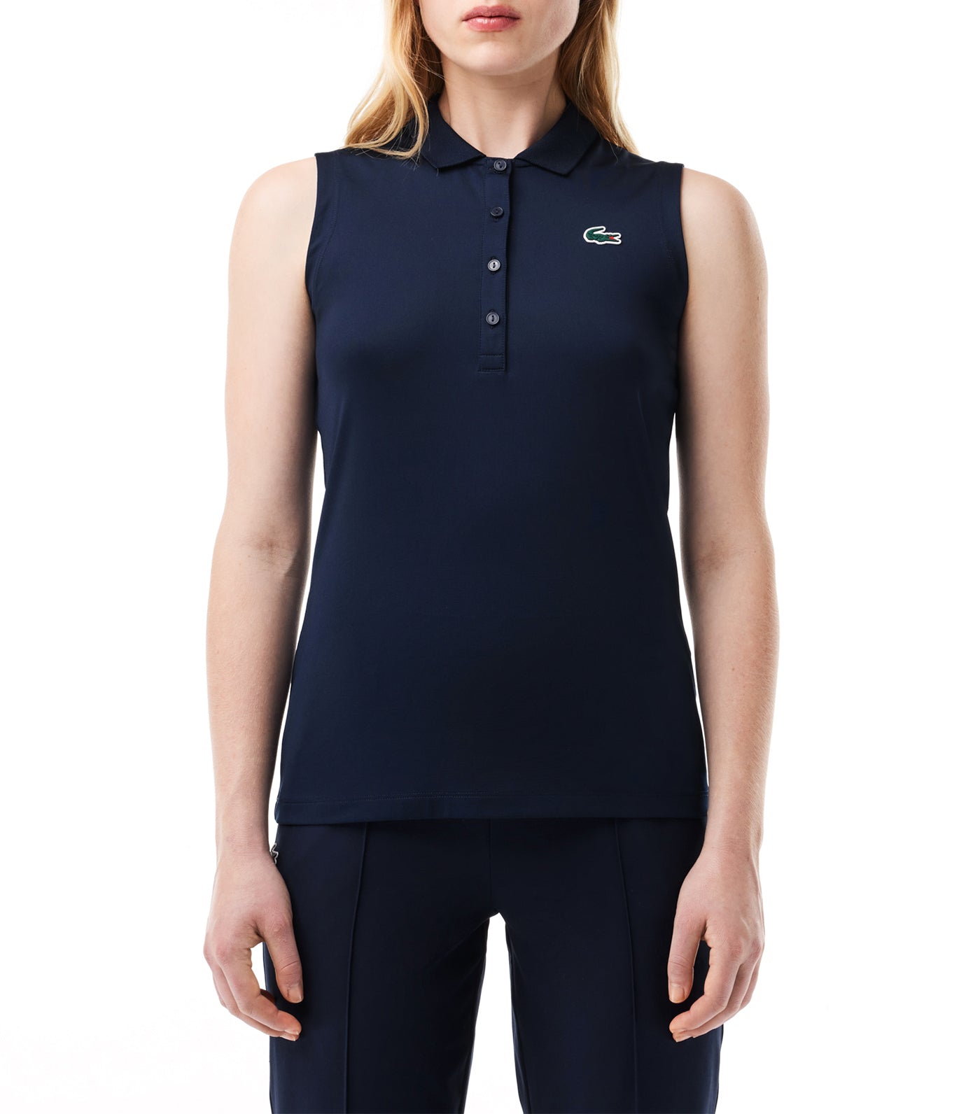 Ultra-Dry Slim Fit Anti-UV Stretch Golf Polo Shirt Navy Blue