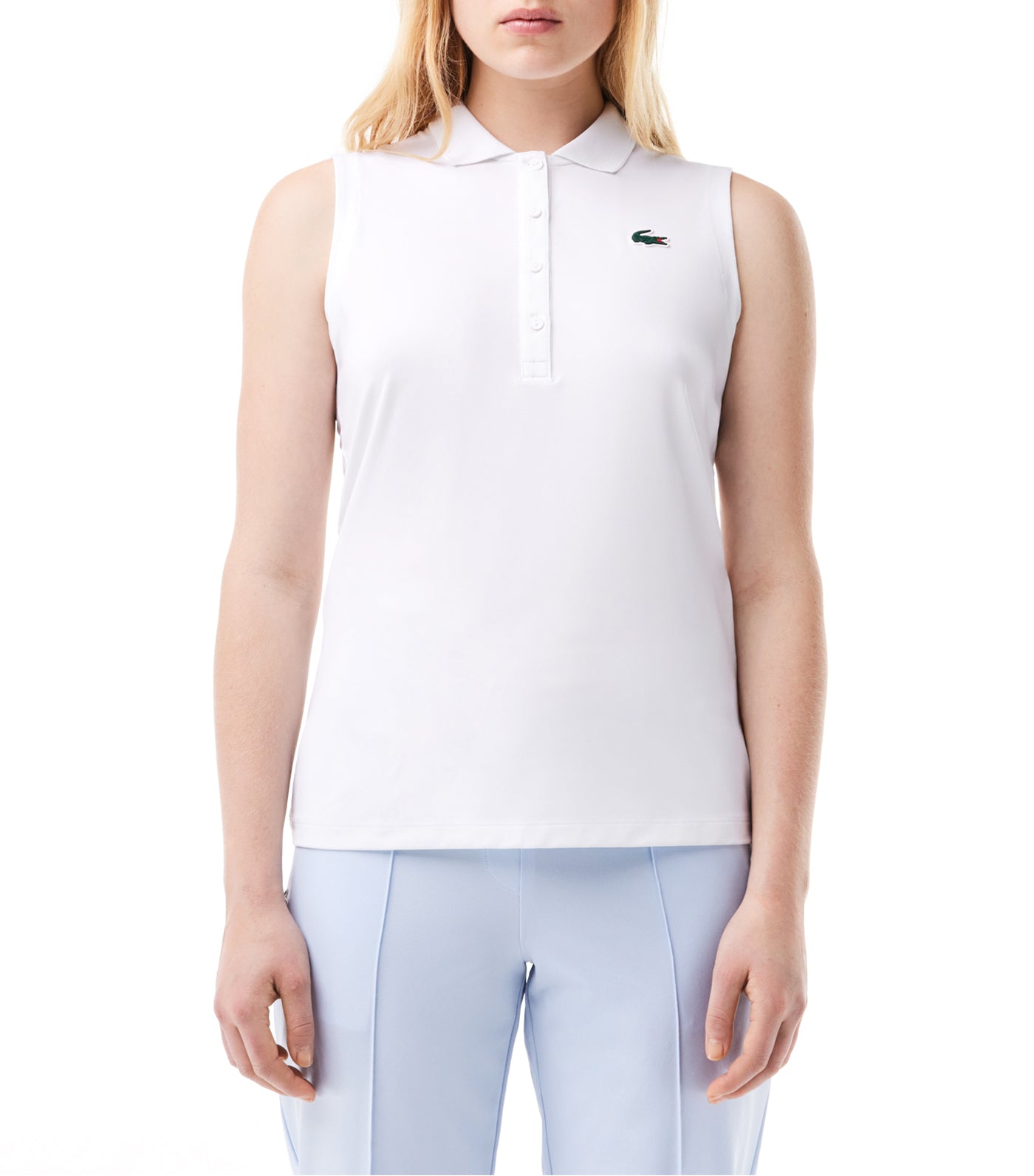 Ultra-Dry Slim Fit Anti-UV Stretch Golf Polo Shirt White
