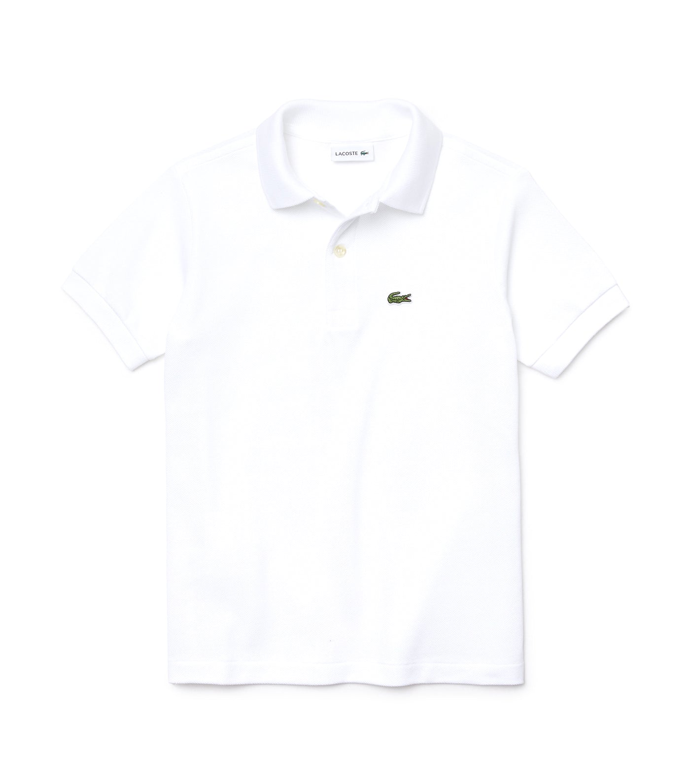 Kids' Lacoste Petit Piqué Polo Shirt White