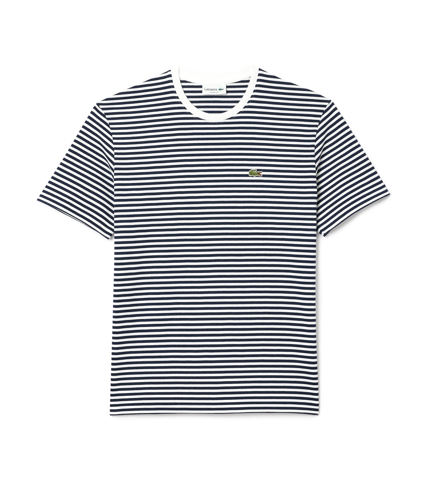 Heavy Cotton Striped T-Shirt White/Navy Blue