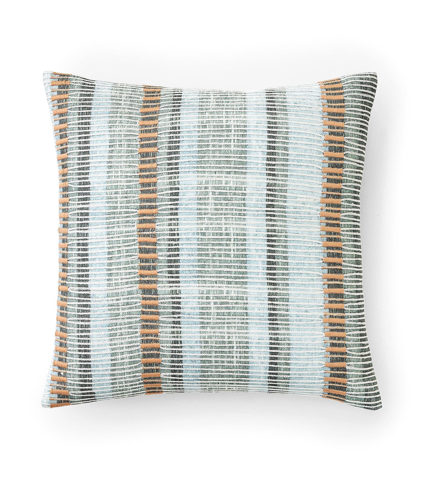 Embroidered Ladder Stripe Pillow Cover