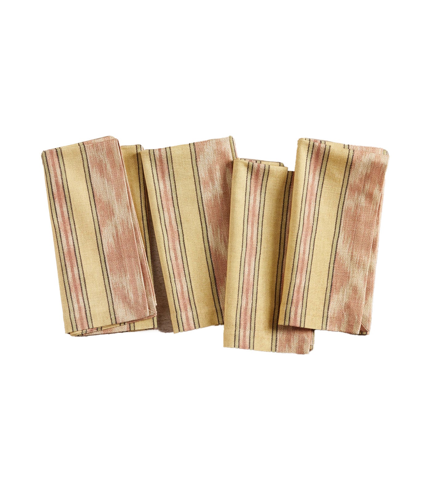 Parker Stripe Ikat Cotton Napkins - Set of 4