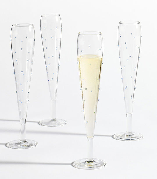 Confetti Celebration Flutes - Set of 4