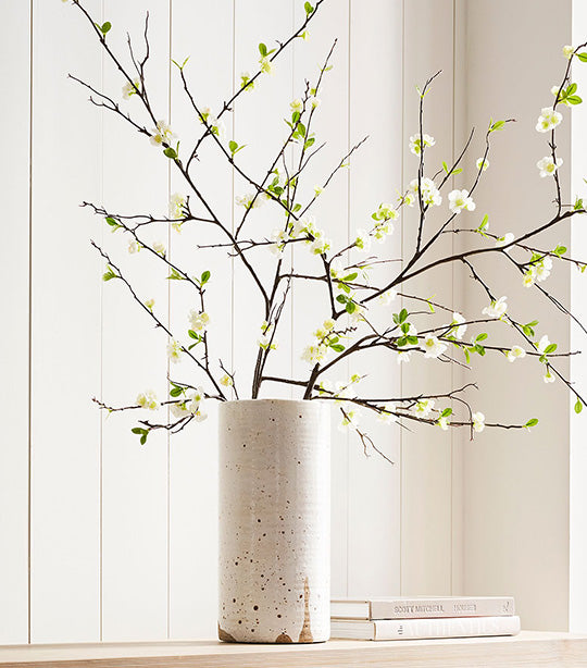 Faux Oversized White Blossom Branch