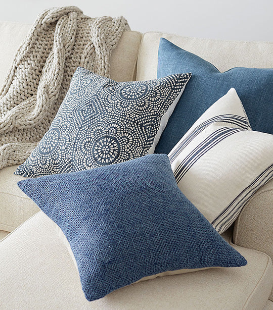 SET Pottery Barn buy Faye Linen Textured Pillow Covers (2)