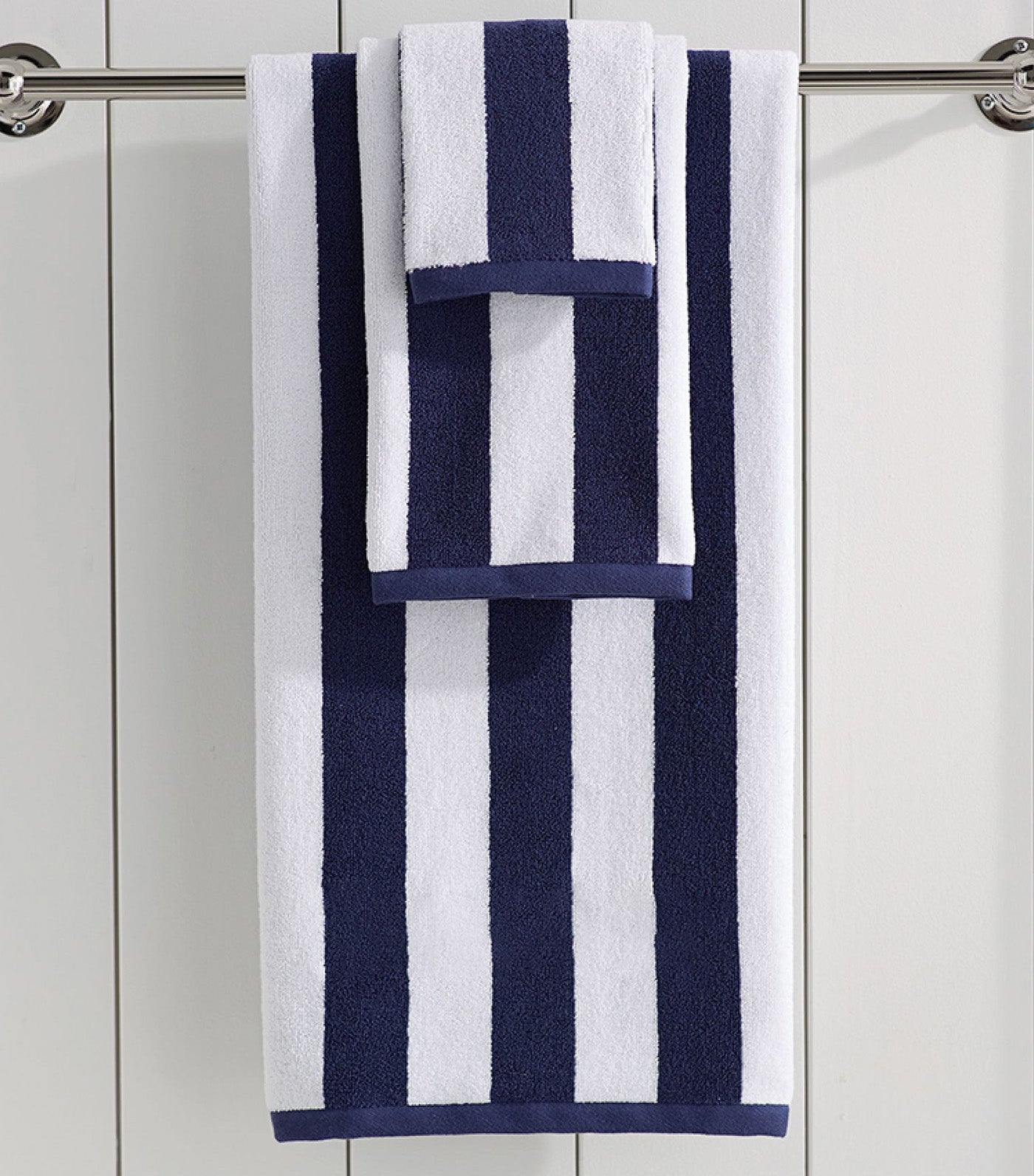 Rugby Stripe Bath Towel Collection, Bath Towel - Navy