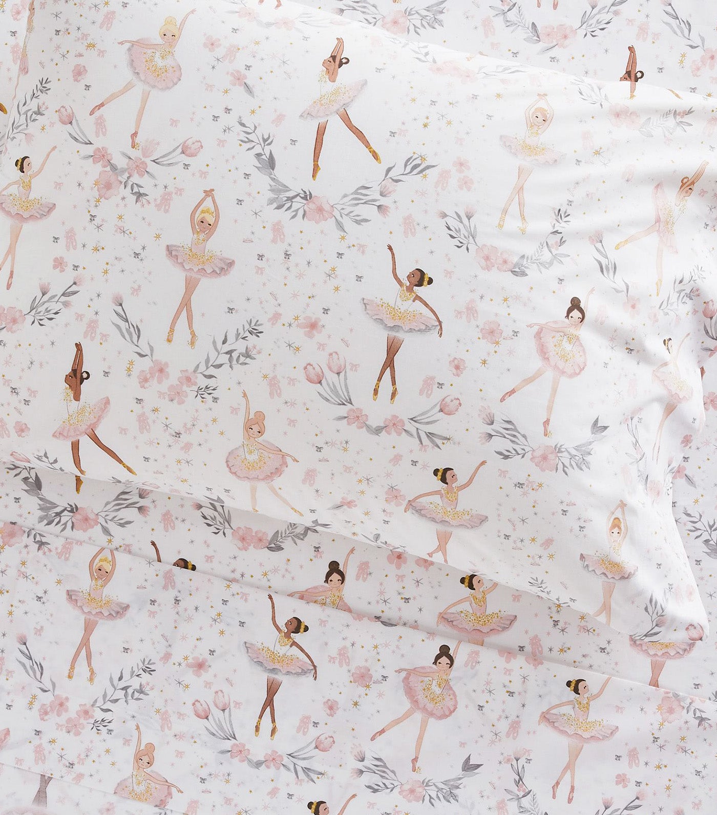 Ballerina Printed Organic Sheet Set & Pillowcases