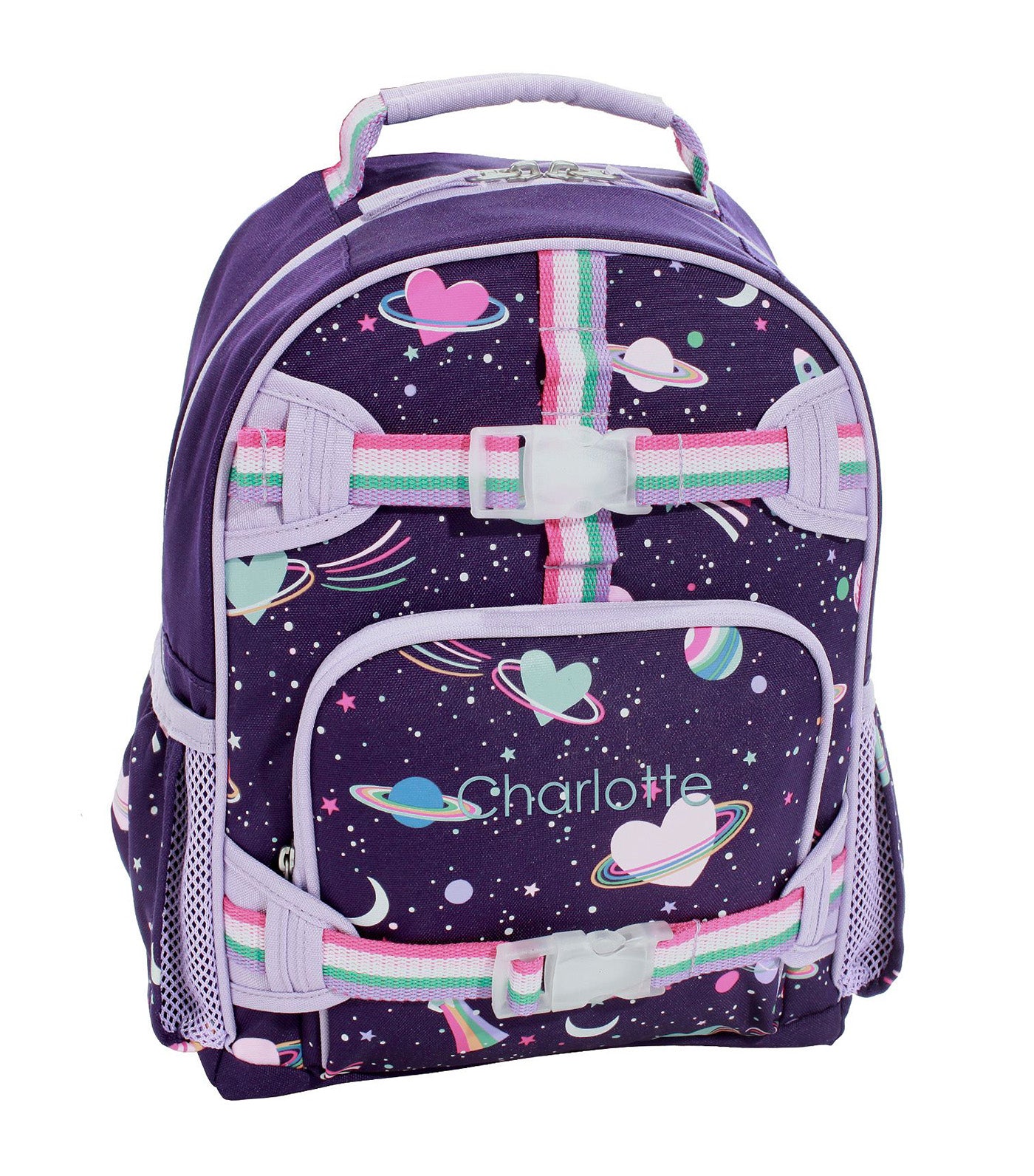 Mackenzie Rainbow Heart Galaxy Glow-in-the-Dark Backpacks - Small