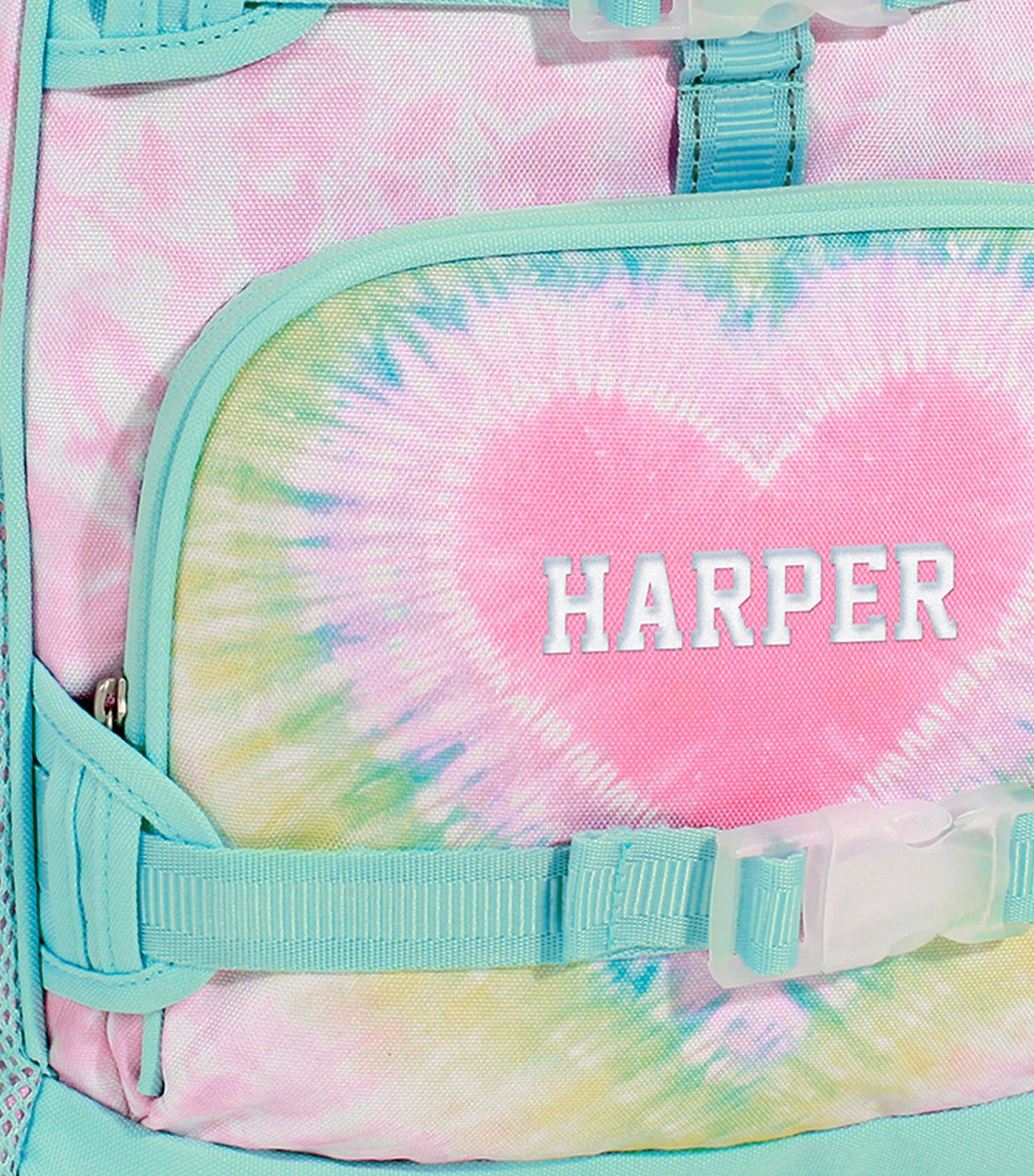 Mackenzie Pink Heart Tie-Dye Backpacks - Large