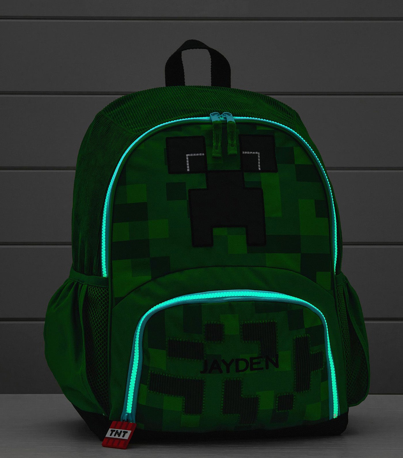 Mackenzie Minecraft™ Creeper Critter Glow-in-the-Dark Backpacks