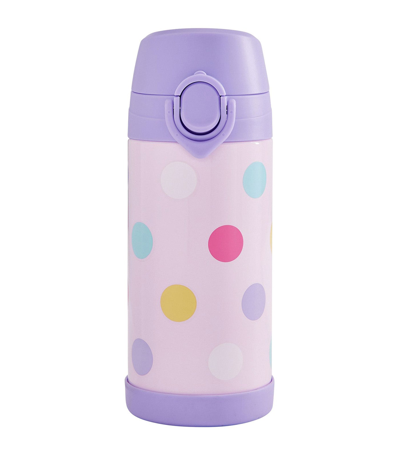 Mackenzie Pink Polka Dots Water Bottle - Regular