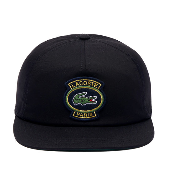 Cotton Twill Cap with Badge Black/Green