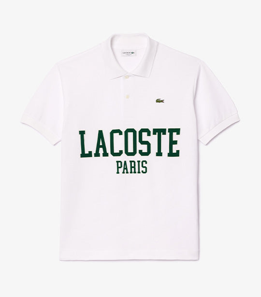 Original L.12.12 Lacoste Flocked Piqué Polo Shirt White