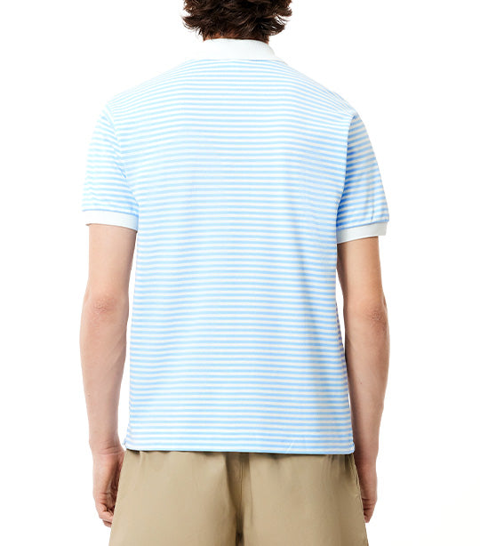 Original L.12.12 Striped Cotton Polo Shirt  White/Overview