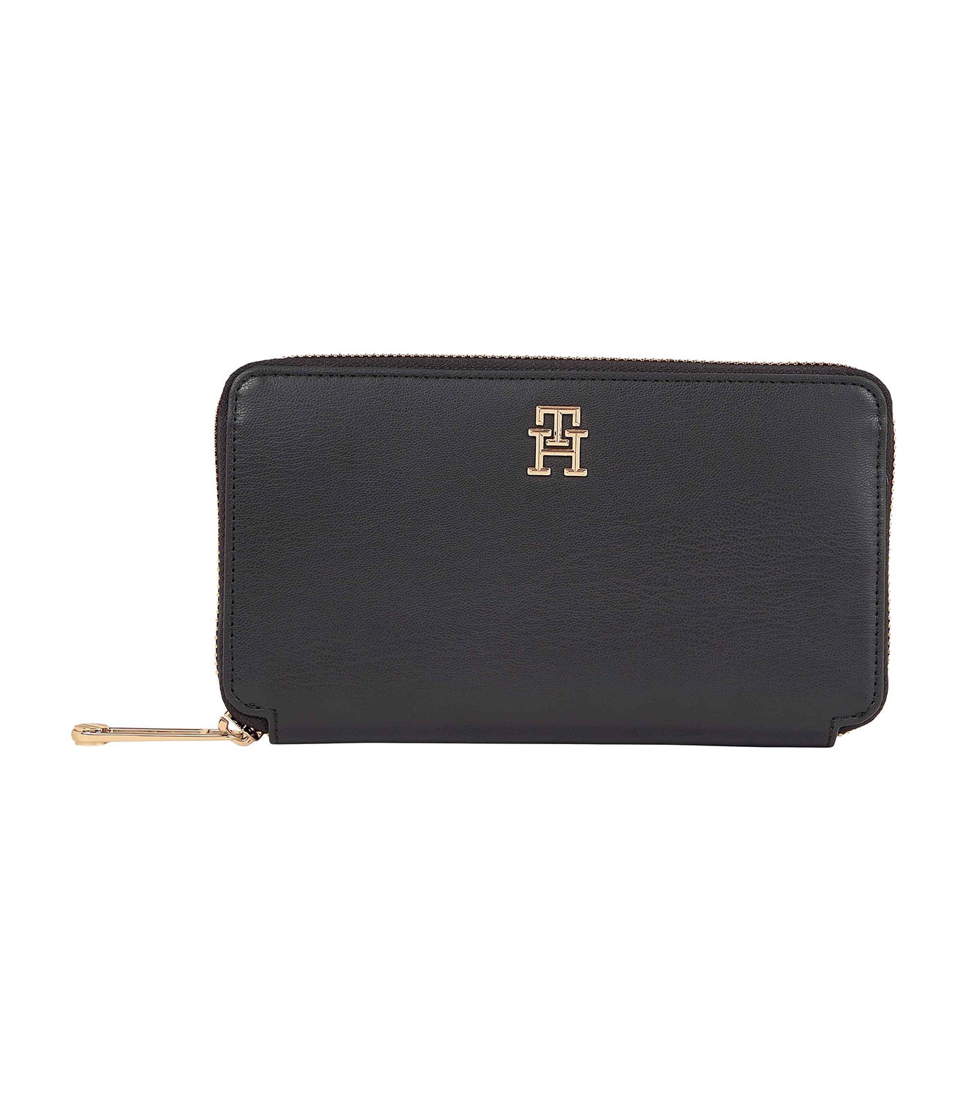 Women's Iconic Tommy Large Zip Around Wallet Black