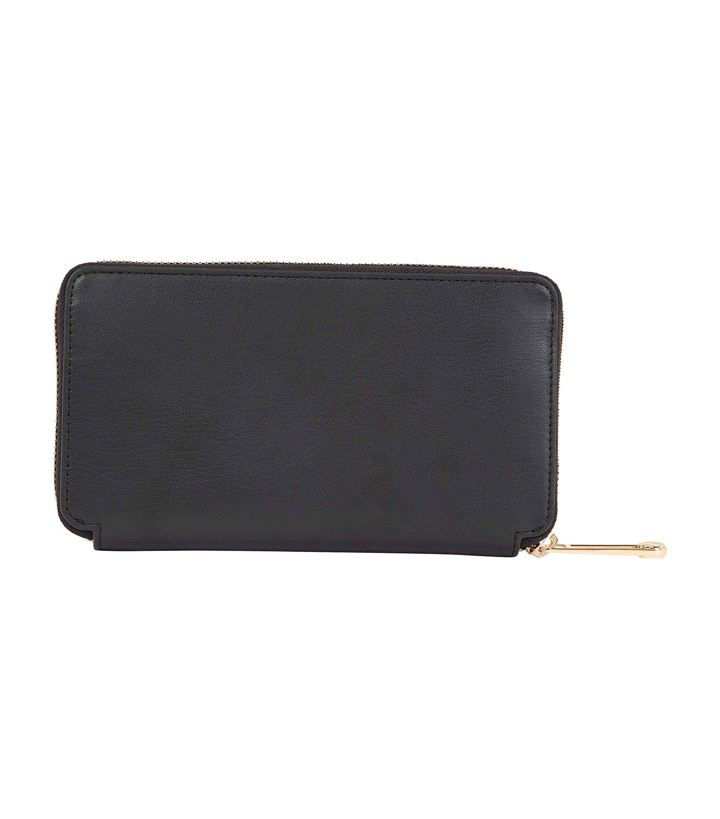 Women's Iconic Tommy Large Zip Around Wallet Black