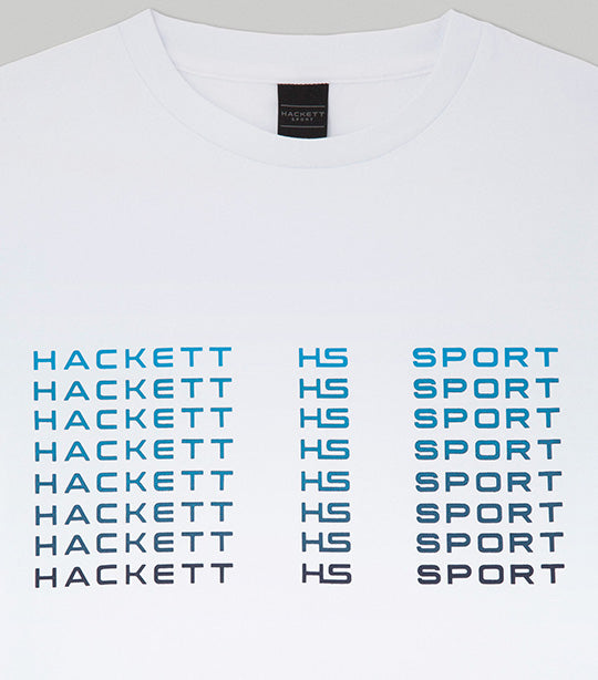 Hackett Sport Logo Fade Tee Navy