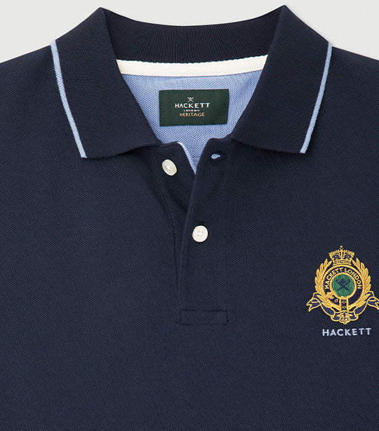 Heritage Logo Polo Navy