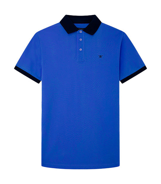 Swim Trim Palm Polo Cobalt