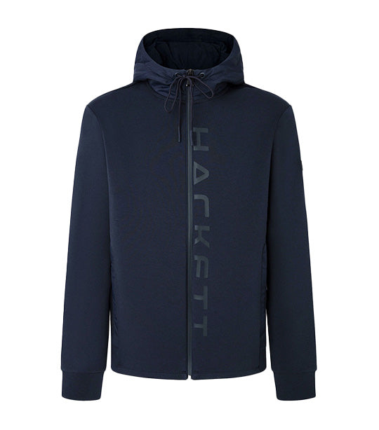 Hackett Sport Logo Hoodie Full Zip Navy