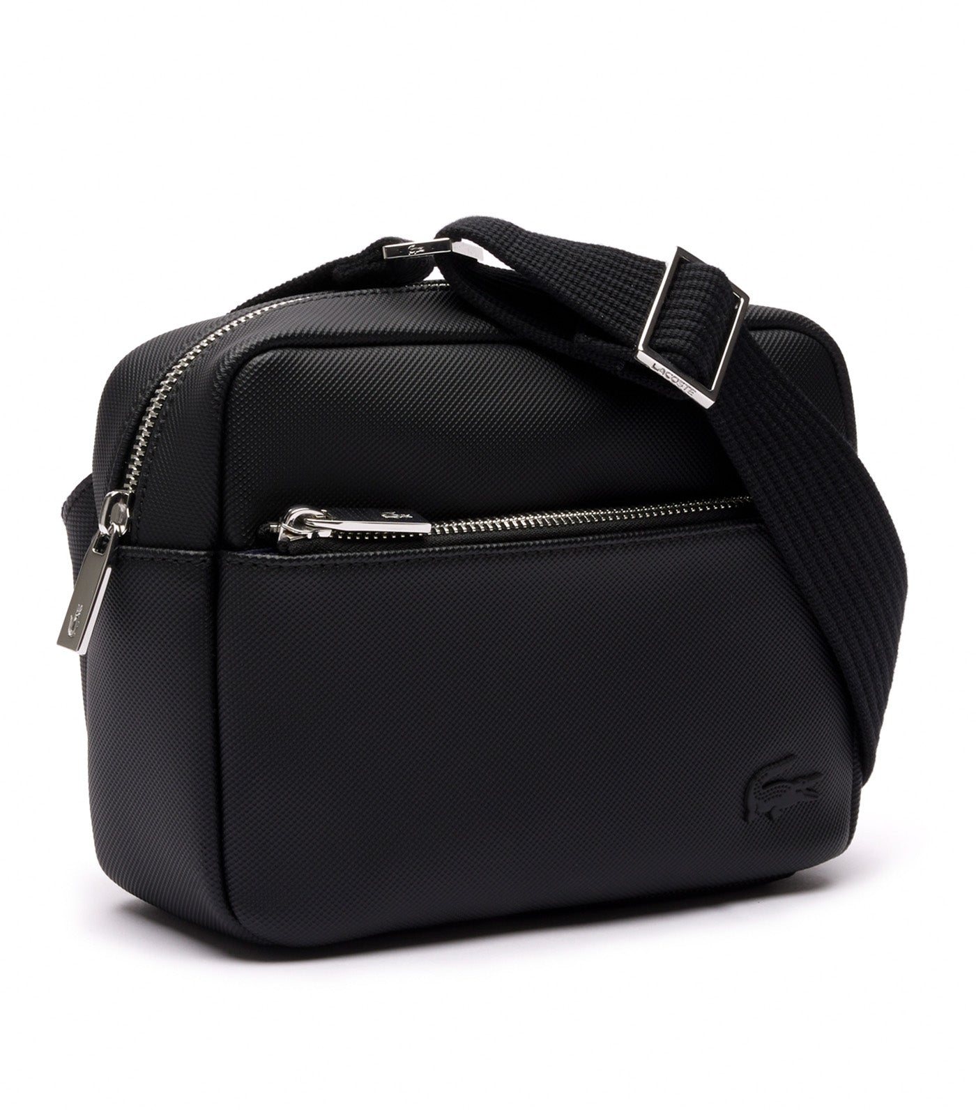 Lacoste Men s Classic Pique Effect Shoulder Bag Noir Rustan s