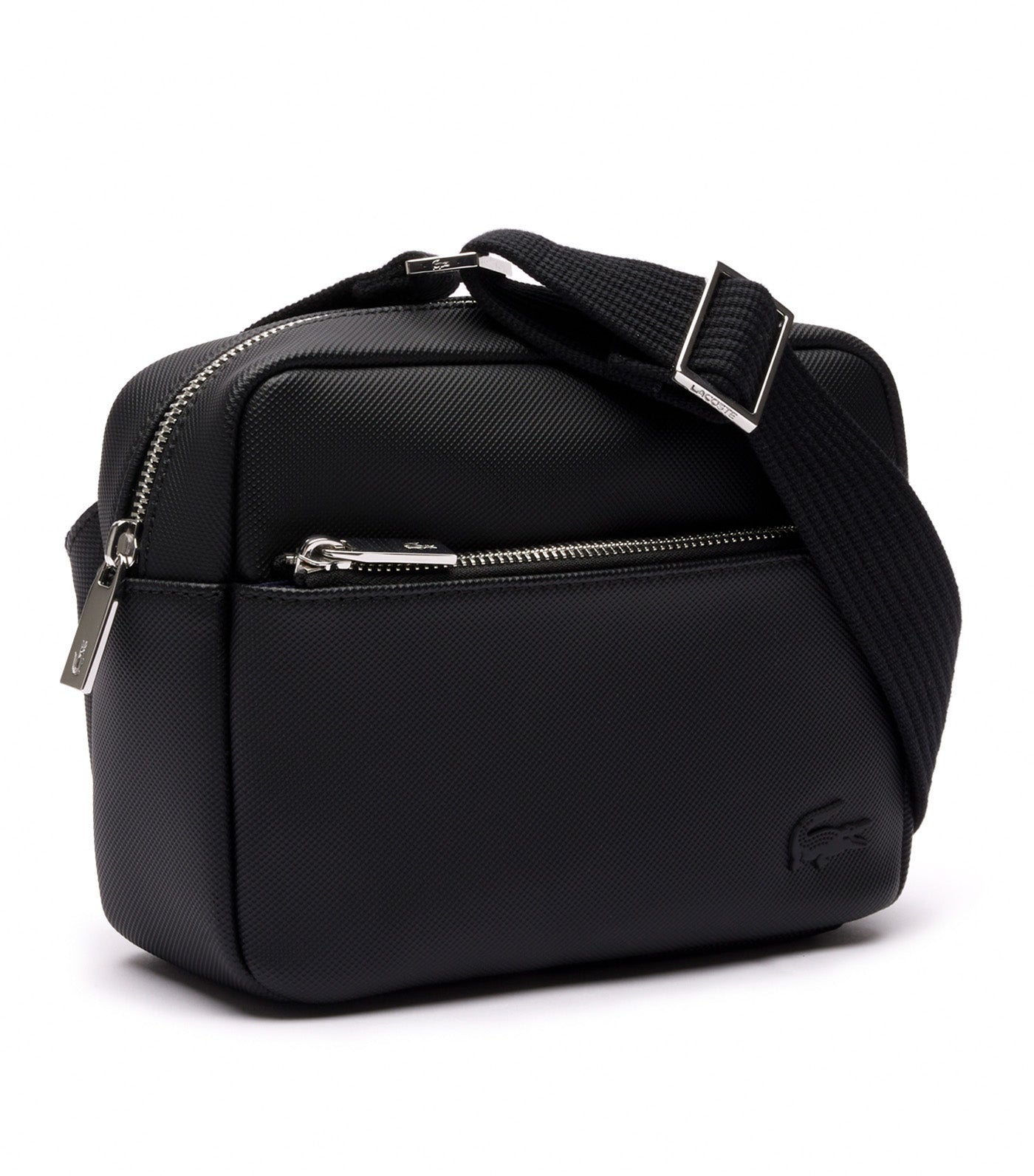 Men's Classic Piqué Effect Shoulder Bag Noir