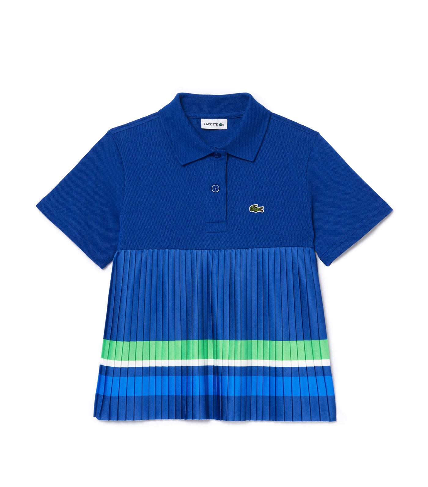 Pleated Hem Piqué Polo Shirt Captain/Multicolor