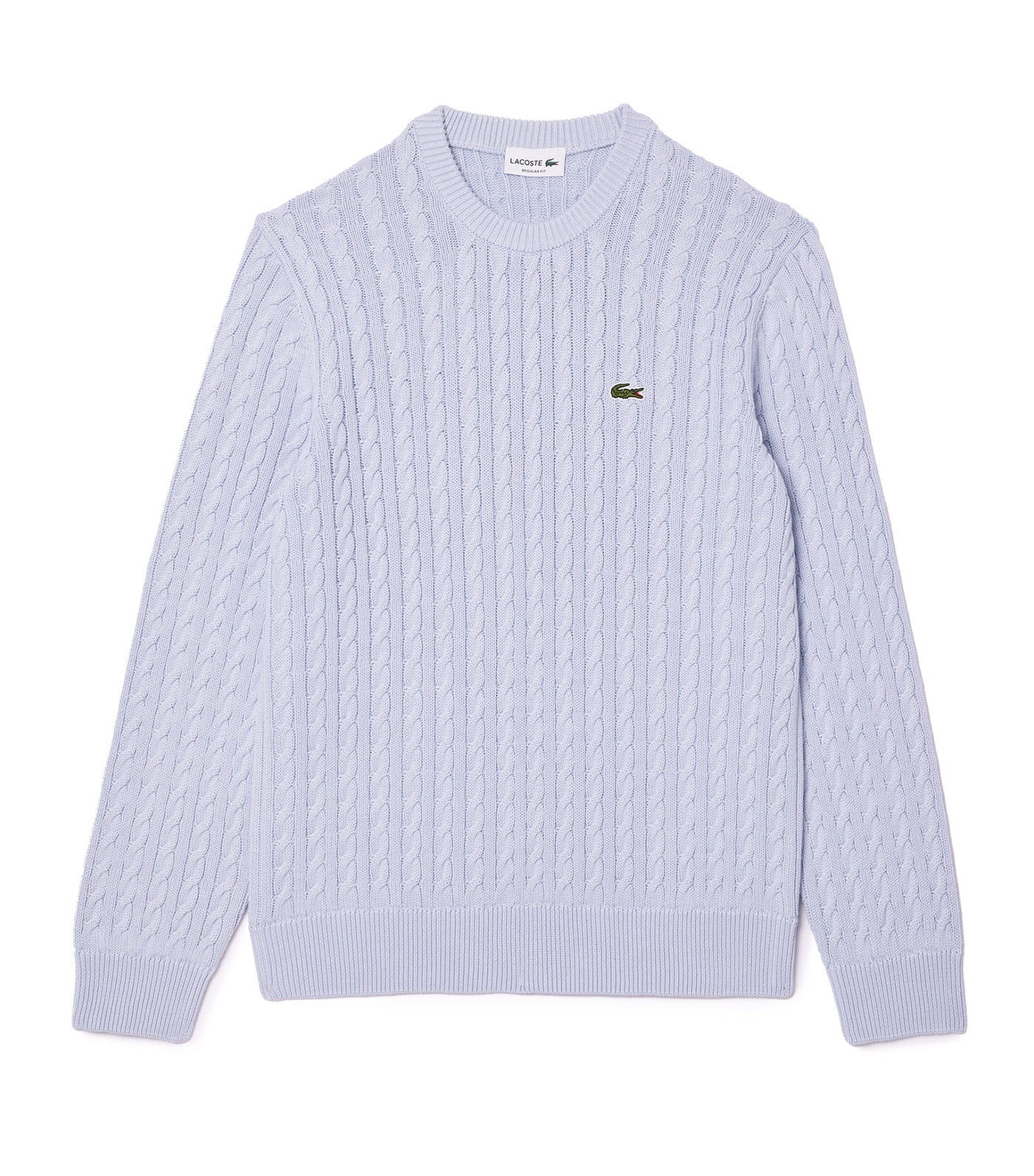 Cable Knit Cotton Sweater Phoenix Blue/Spleen
