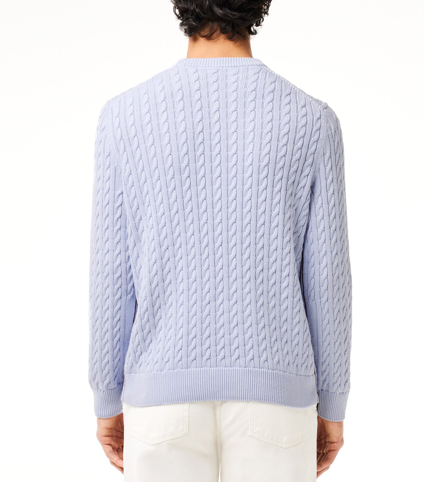 Cable Knit Cotton Sweater Phoenix Blue/Spleen