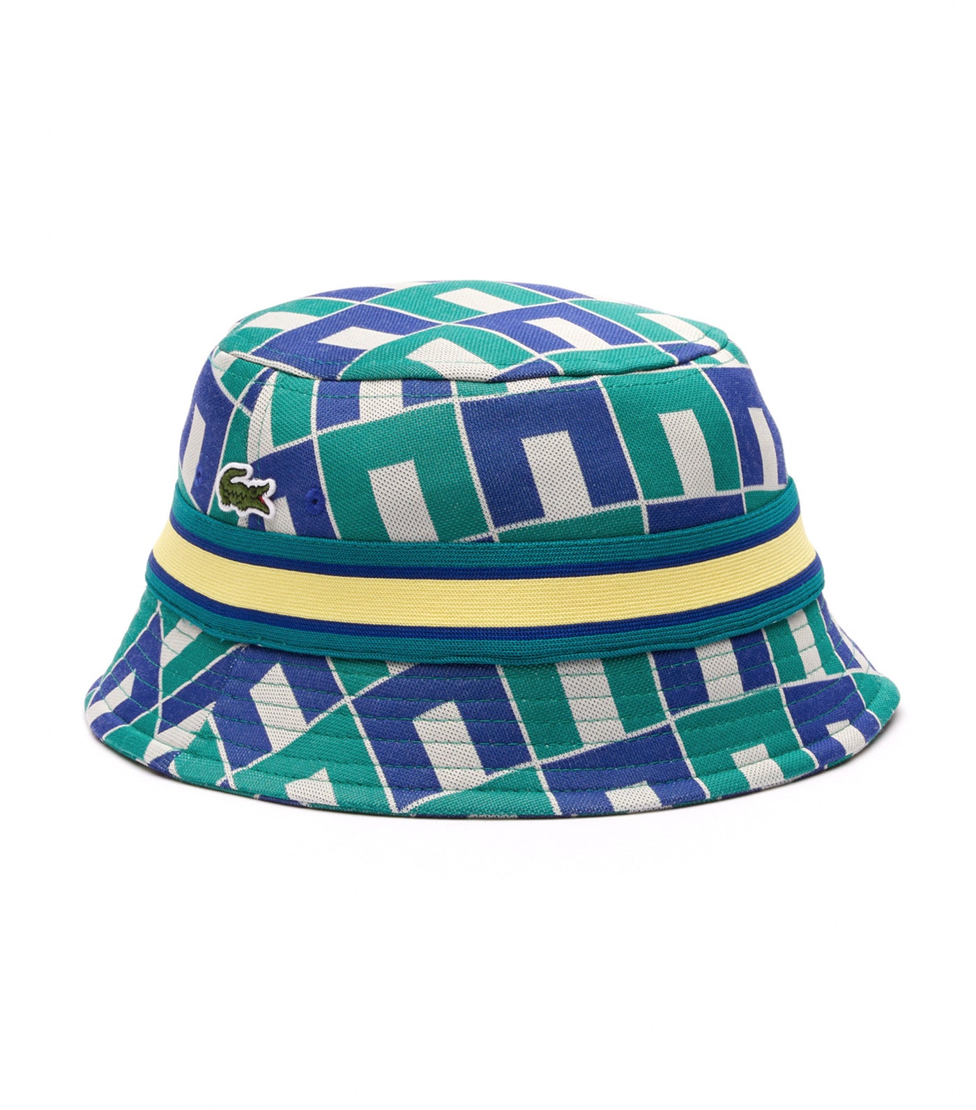 Lacoste Interlock Jacquard Patterned Bucket Hat Mascarpone Sloe 0 Undergrowth Green Rustan s