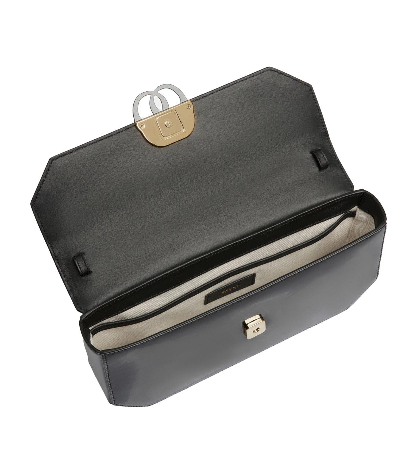 Bally Emblem Folio Shoulder Bag Black | Rustan's