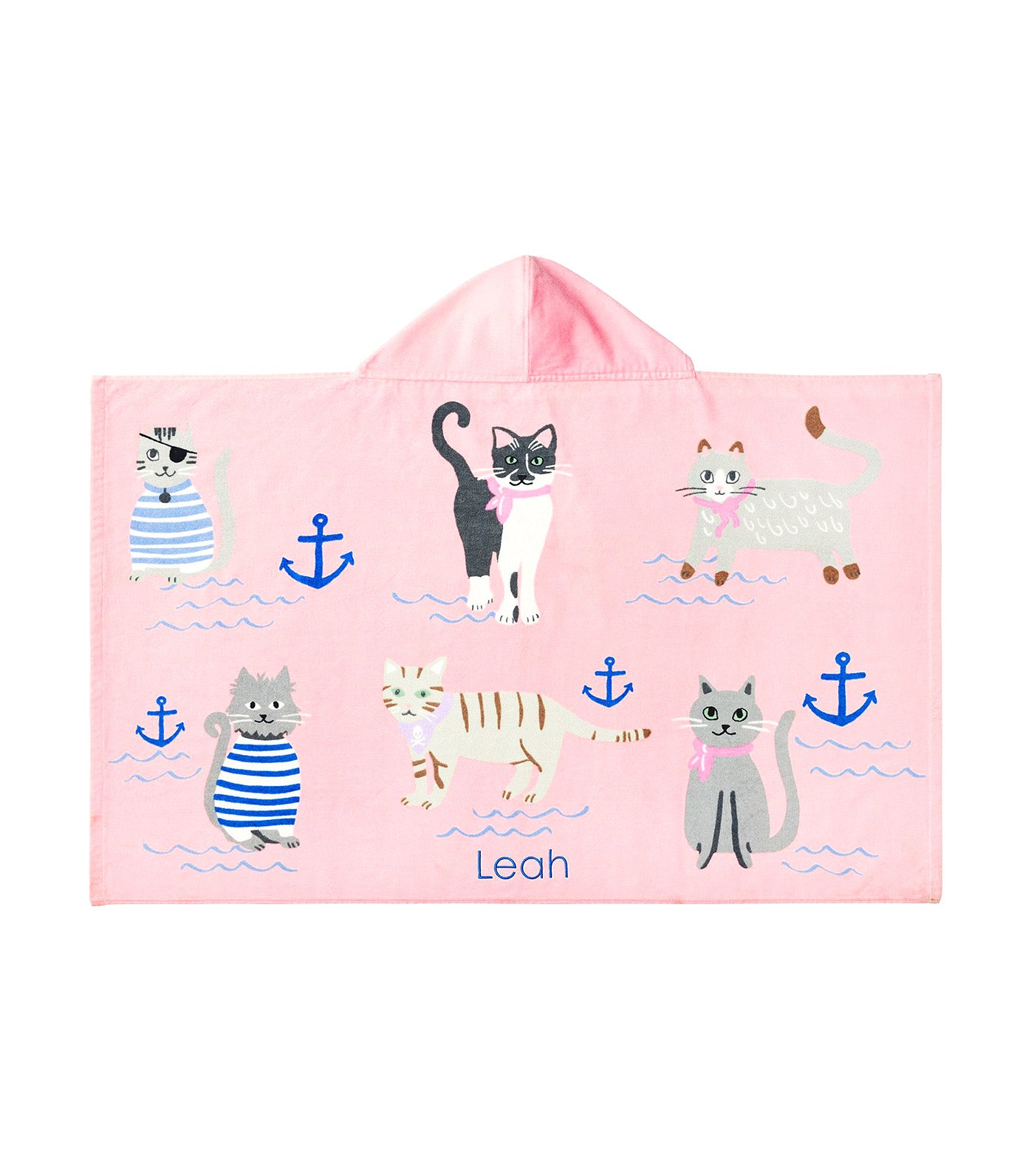 Salty Cat Kid Beach Hooded Towel