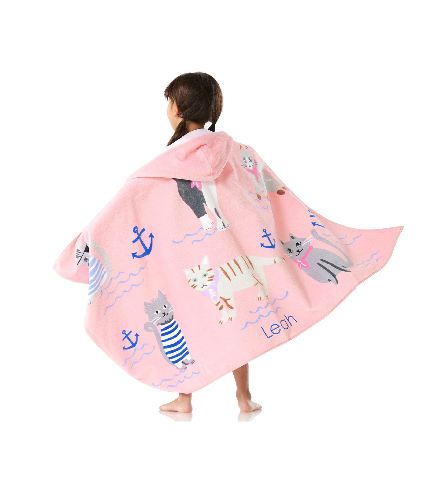 Salty Cat Kid Beach Hooded Towel