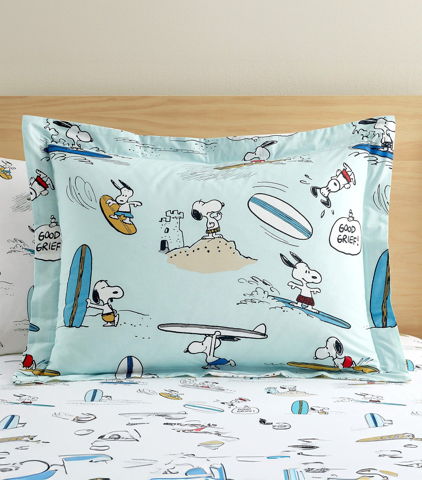 Peanuts® Snoopy® Surf Organic Duvet Cover and Shams