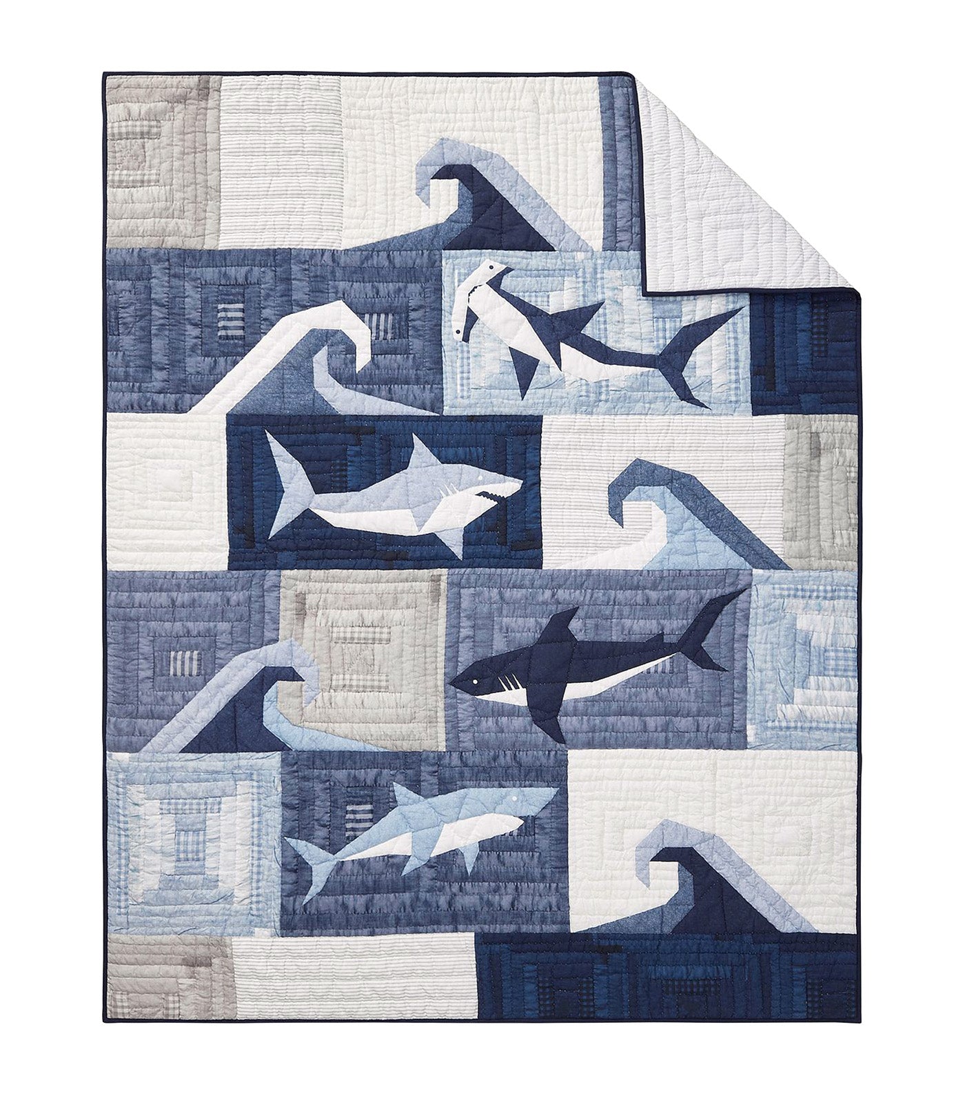 Patchwork Heritage Shark Quilt and Shams