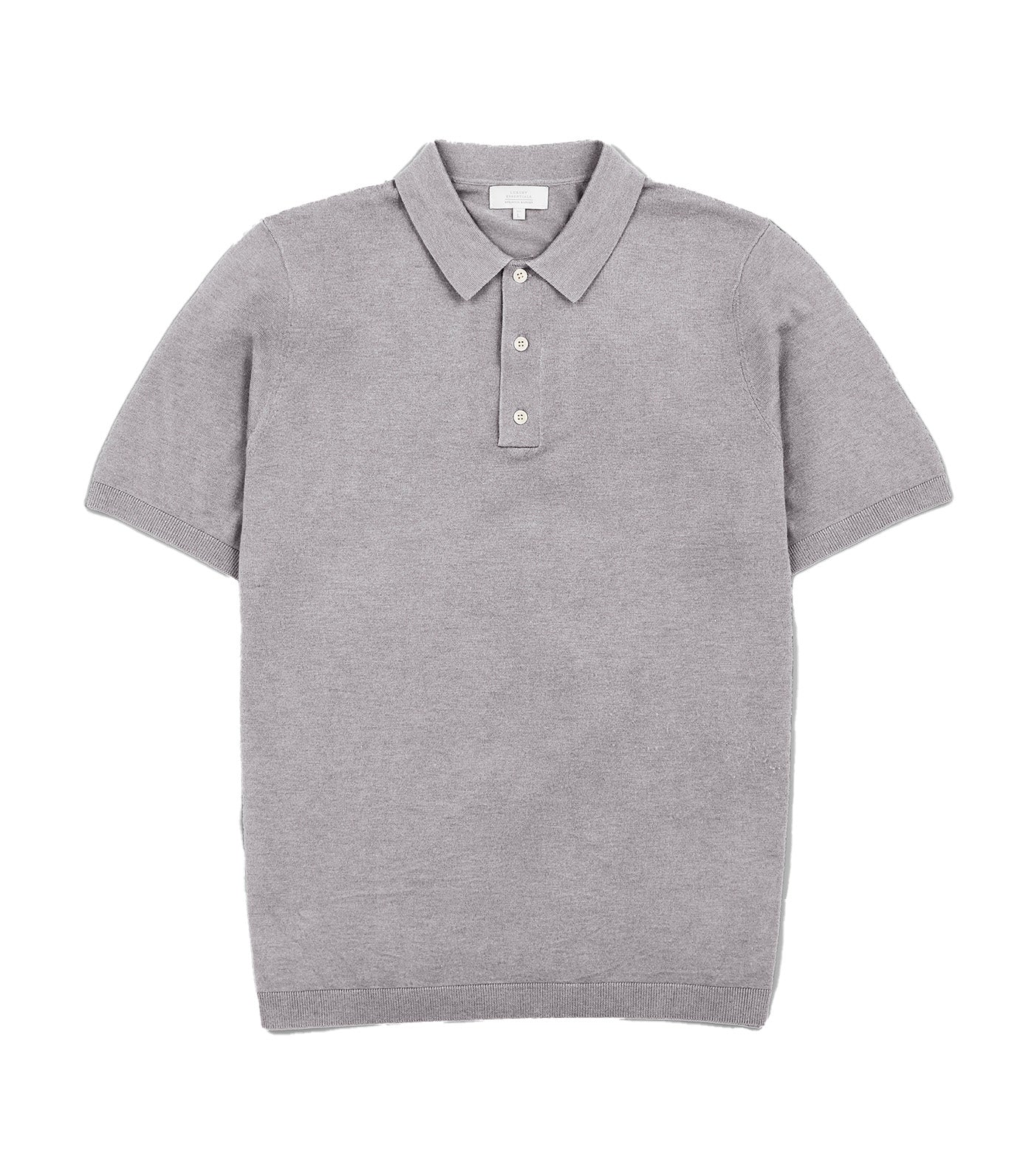 Wool Silk Tennis Polo Gray