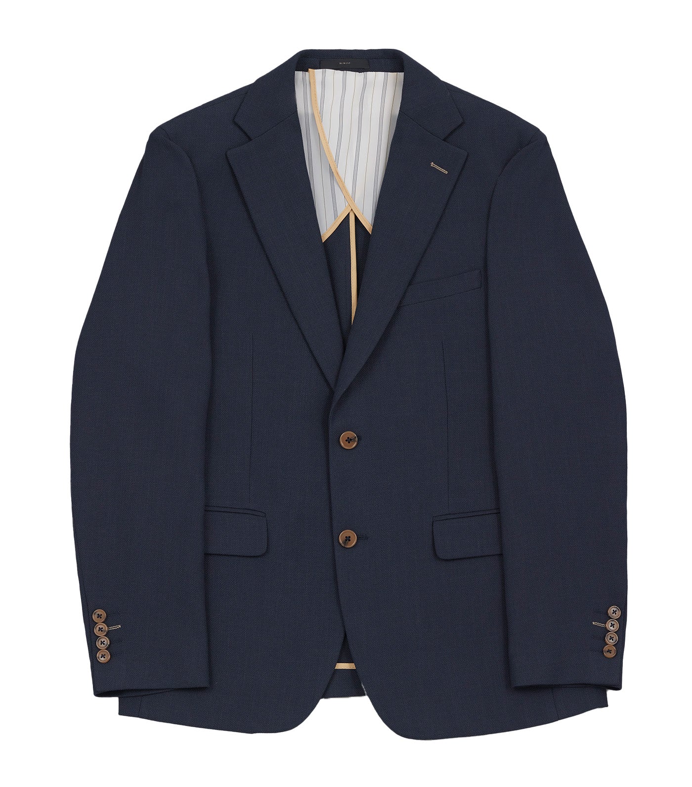 Kohyama Blue Herringbone Blazer Blue