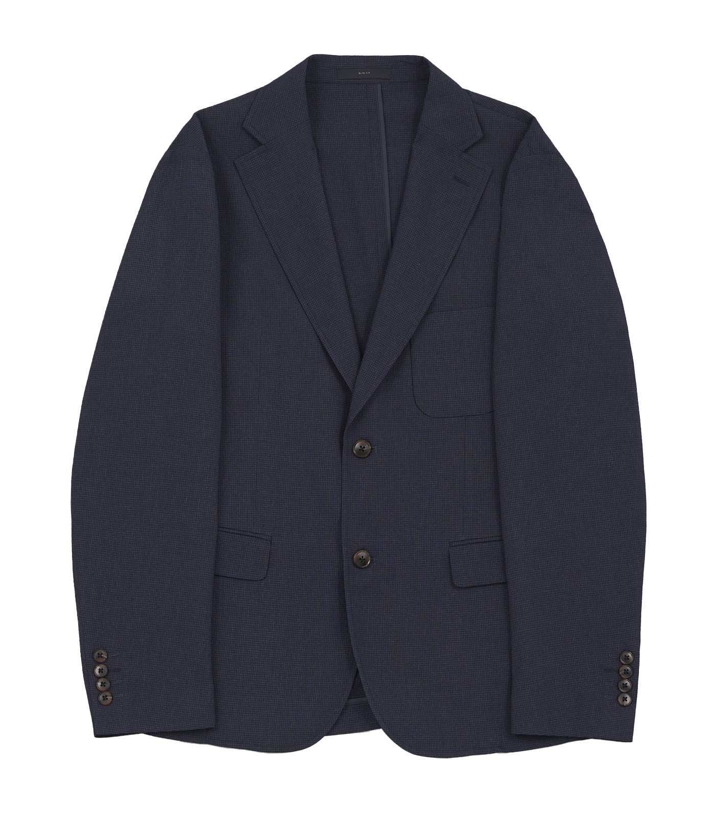 Musashi Asphalt Seersucker Blazer Navy Blue