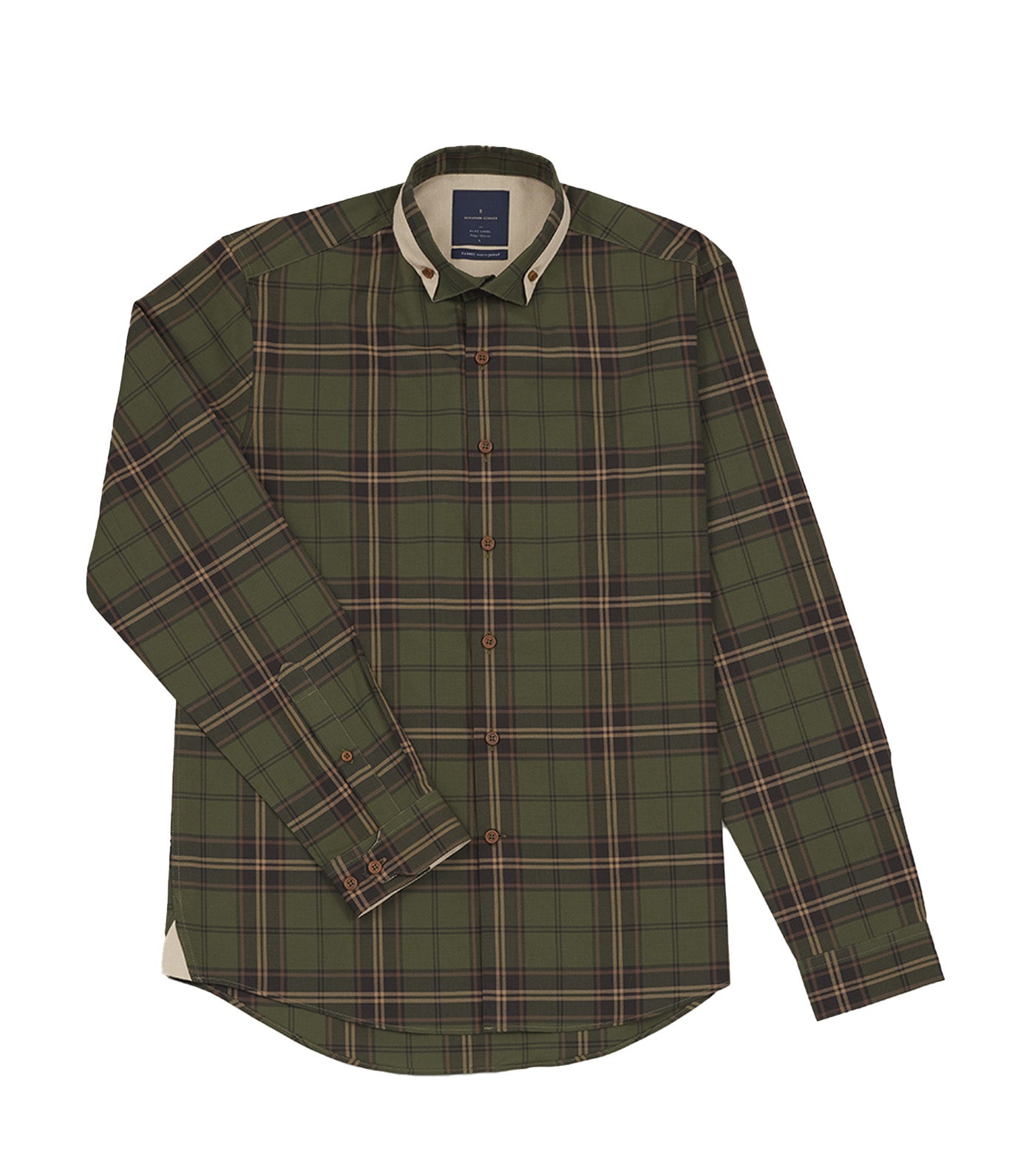 Fukasawa Plaid Shirt Dark Olive