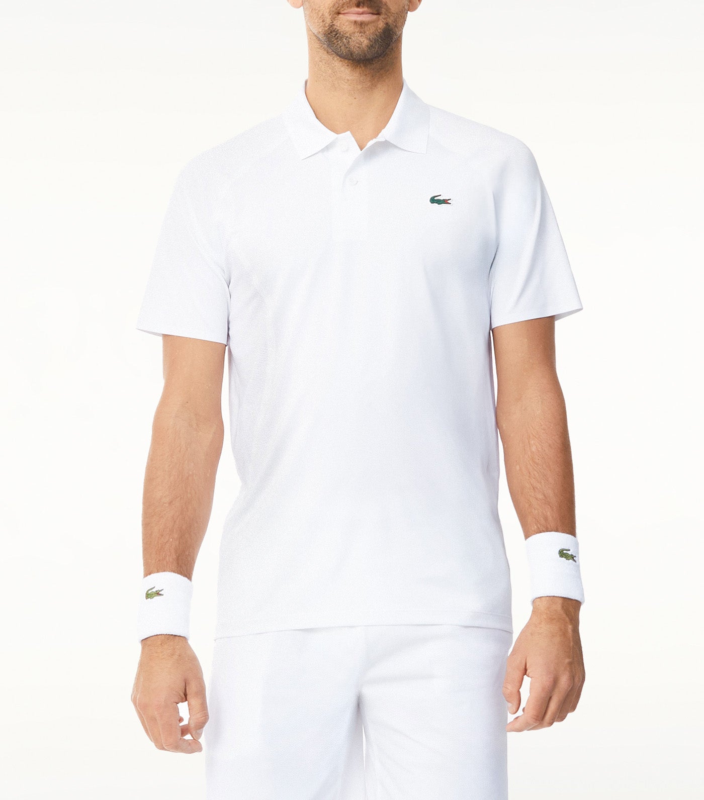 Men's Lacoste Tennis X Novak Djokovic Ultra-Dry Polo White